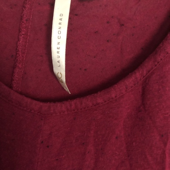LC Lauren Conrad Burgundy Tunic - Picture 2 of 3